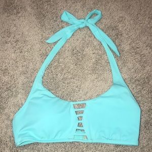 Pink victoria secret swim top. size small
